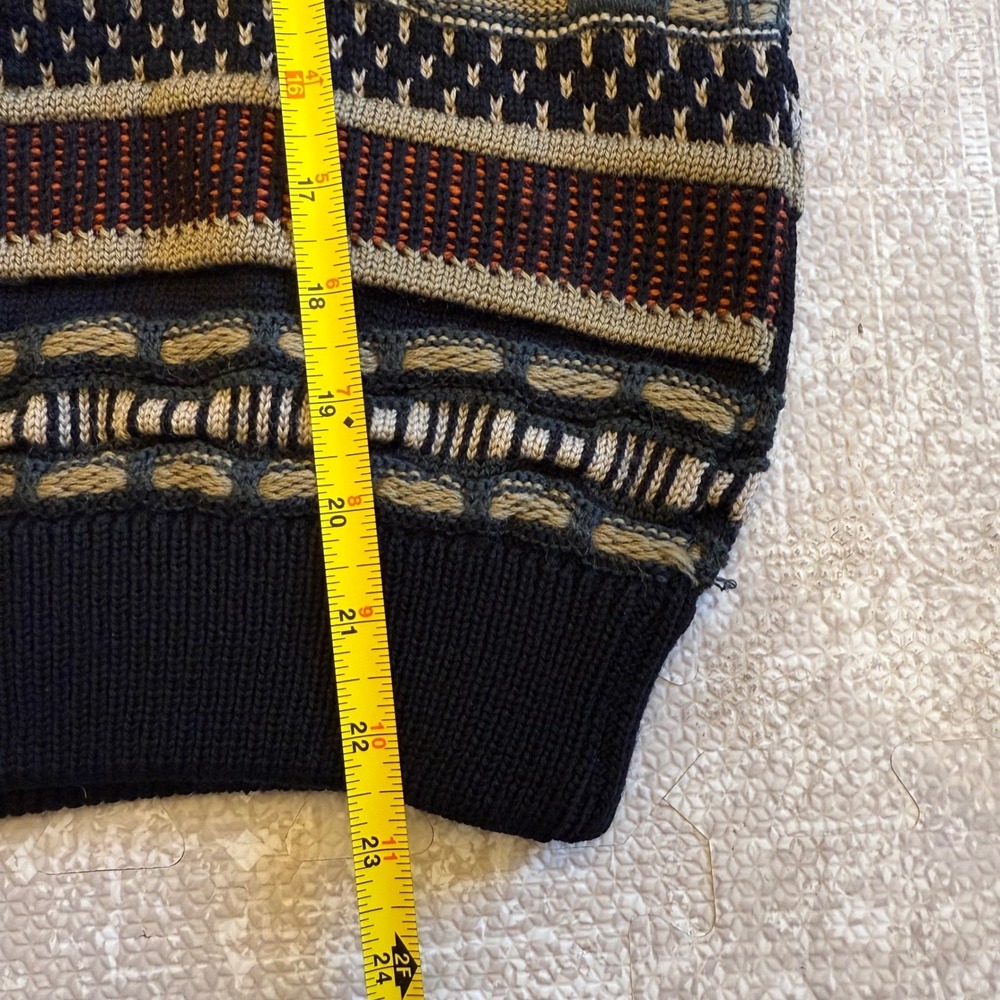 Vintage Toorallie Pure Merino Wool Sweater Multi Color Striped Coogie style - Picture 5 of 6